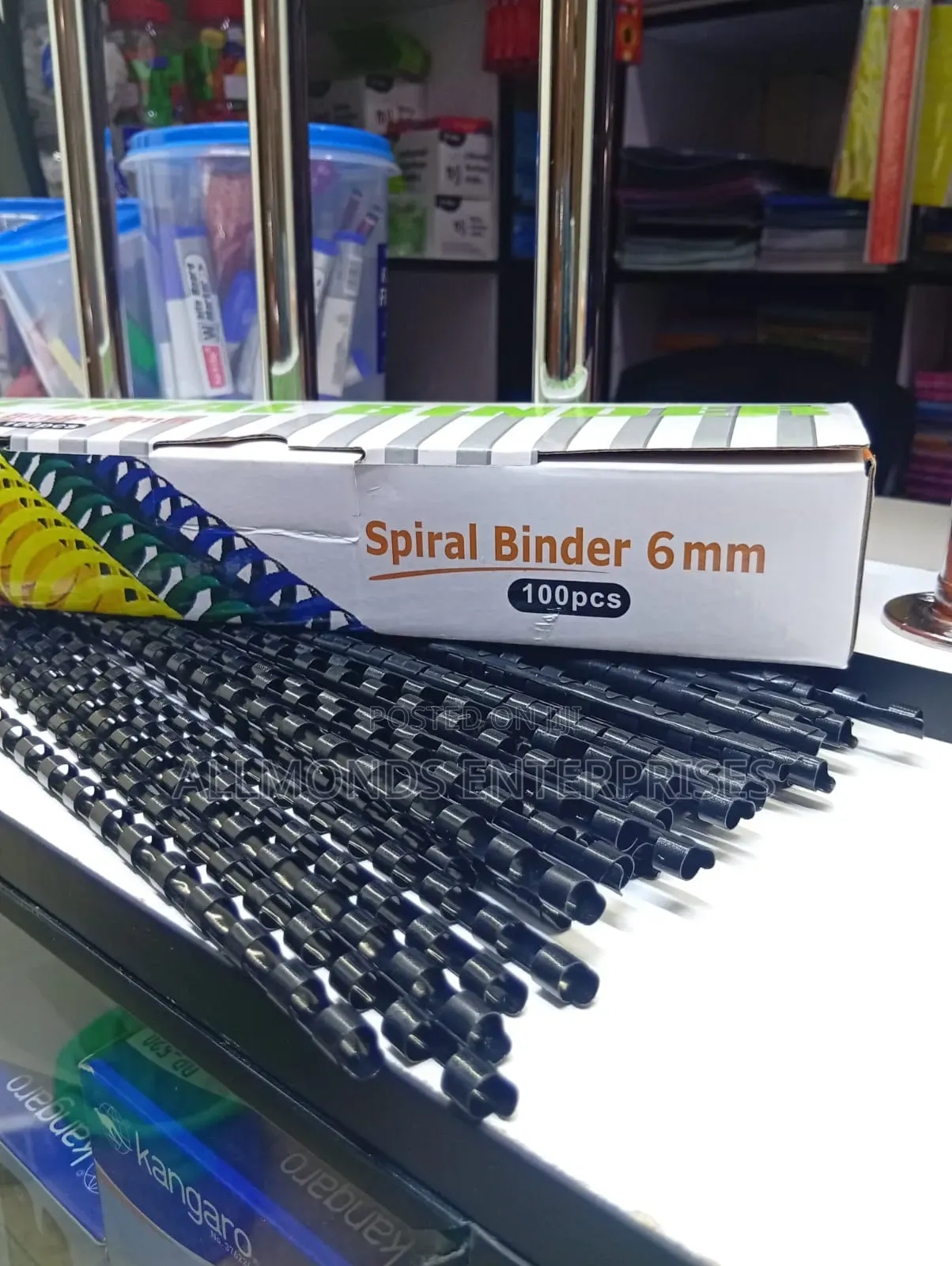 A Packet of 100 Pieces Spiral Binder 6mm