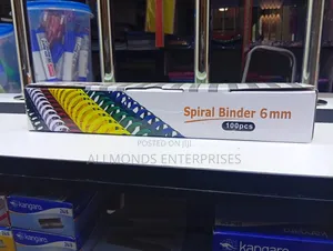 A Packet of 100 Pieces Spiral Binder 6mm