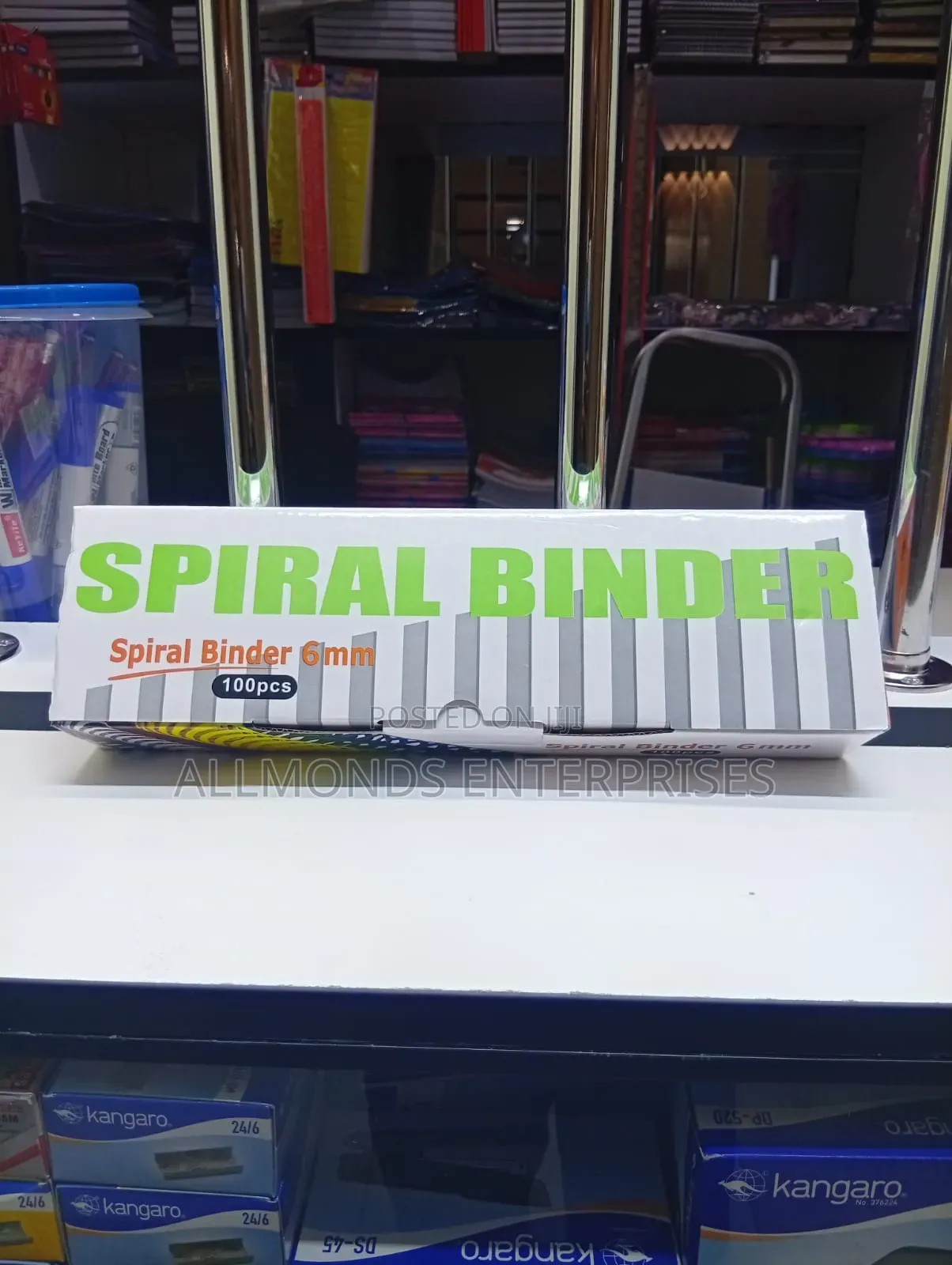 A Packet of 100 Pieces Spiral Binder 6mm