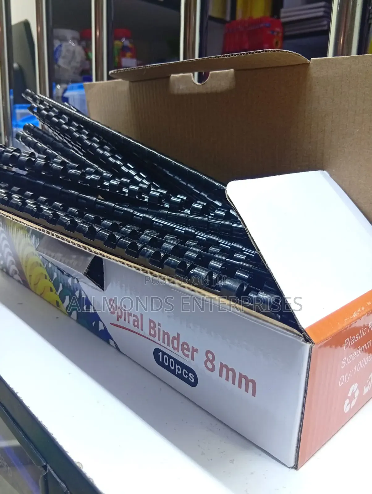 A Packet of Spiral Binder 8mm - 100 Pieces