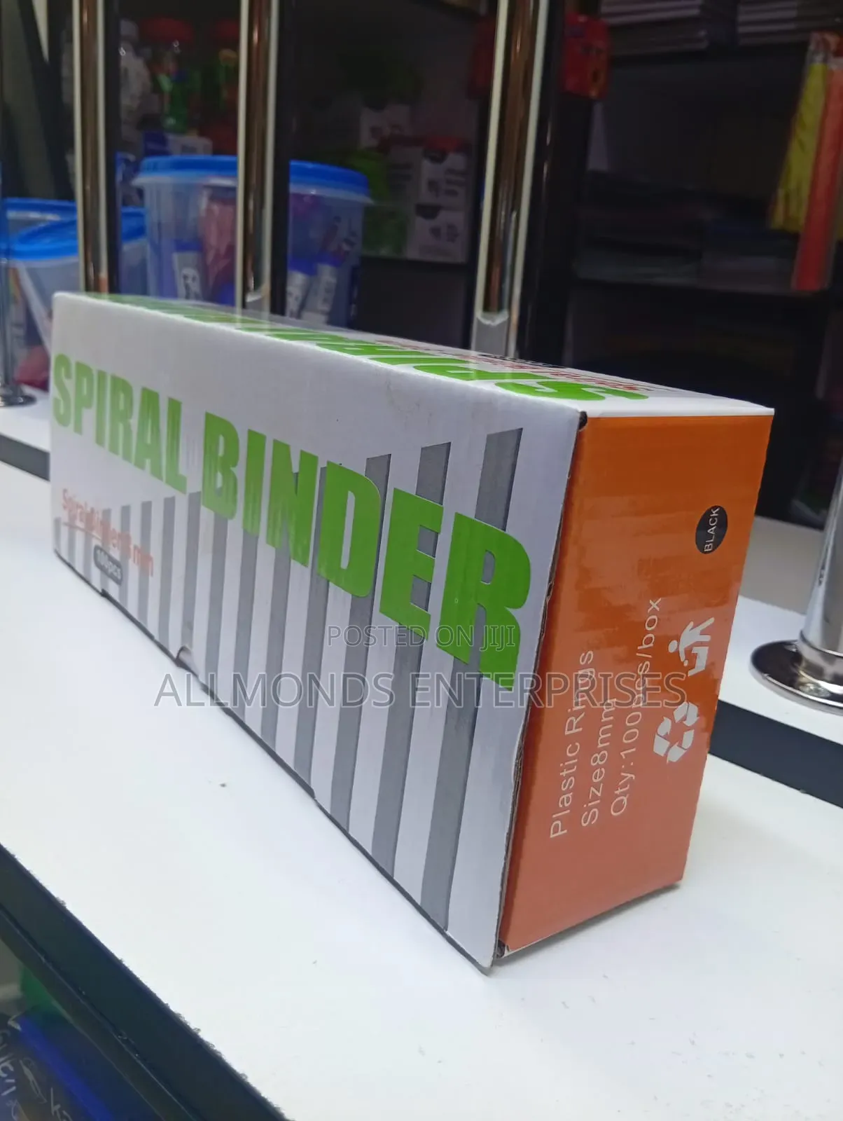 A Packet of Spiral Binder 8mm - 100 Pieces