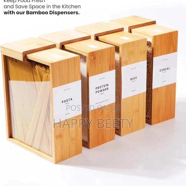 *3ltrs Bamboo Dry Food/Cereals Storage Container* - main view