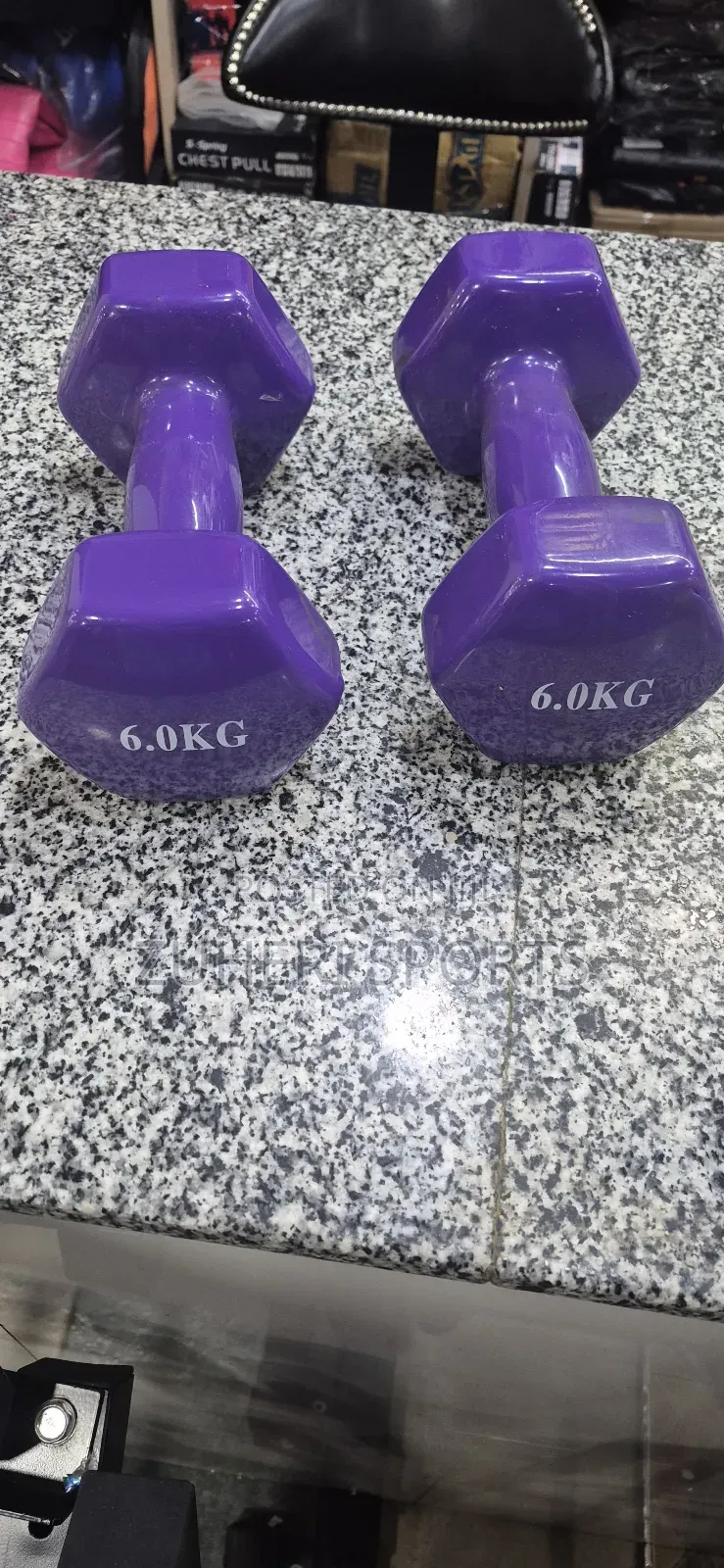6kg Vinyl Dumbbells Pair for Aerobic Exercises