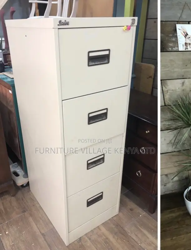 Cabinets:Office Lockable Four-Drawer Storage Organizer Unit