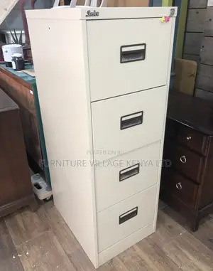 Cabinets:Office Lockable Four-Drawer Storage Organizer Unit