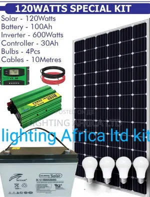 120w Home Solar Kit Complete With Ritar Battery