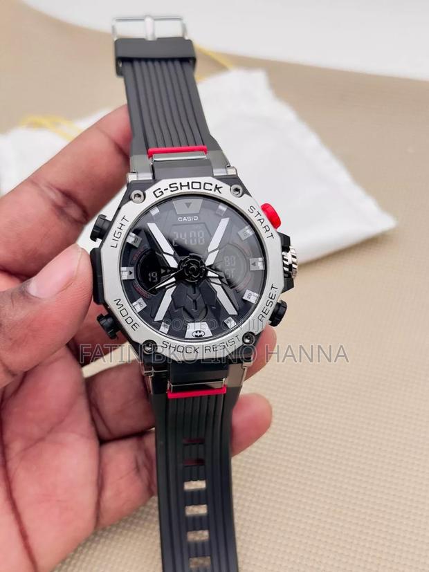 Black Silver Face G Shock Watch - main view