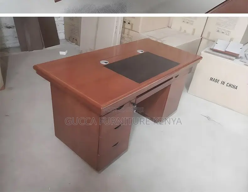 Office Table:140cm Office Meeting Desk With Wood Drawers