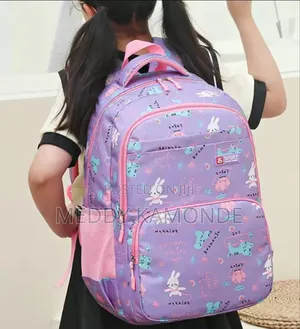 Children Black Purple School Bag