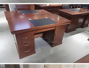 Office Tables:1400mm Solid Wood Executive Desk, Modern Look