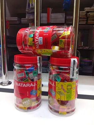 A Tin of 50 Pieces of Nataraj Plastic Sharpeners