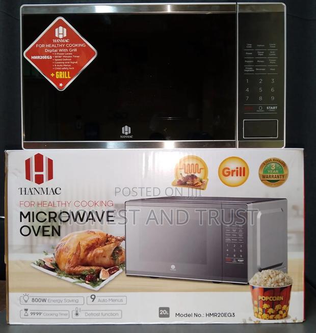 Silver Hanmac 20l Digital Plus Grill Microwave 3yrs Warranty