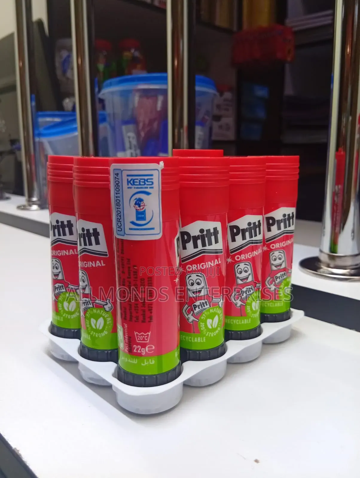 A Packet of 22grams Pritt Glue Stick- 10 Pieces
