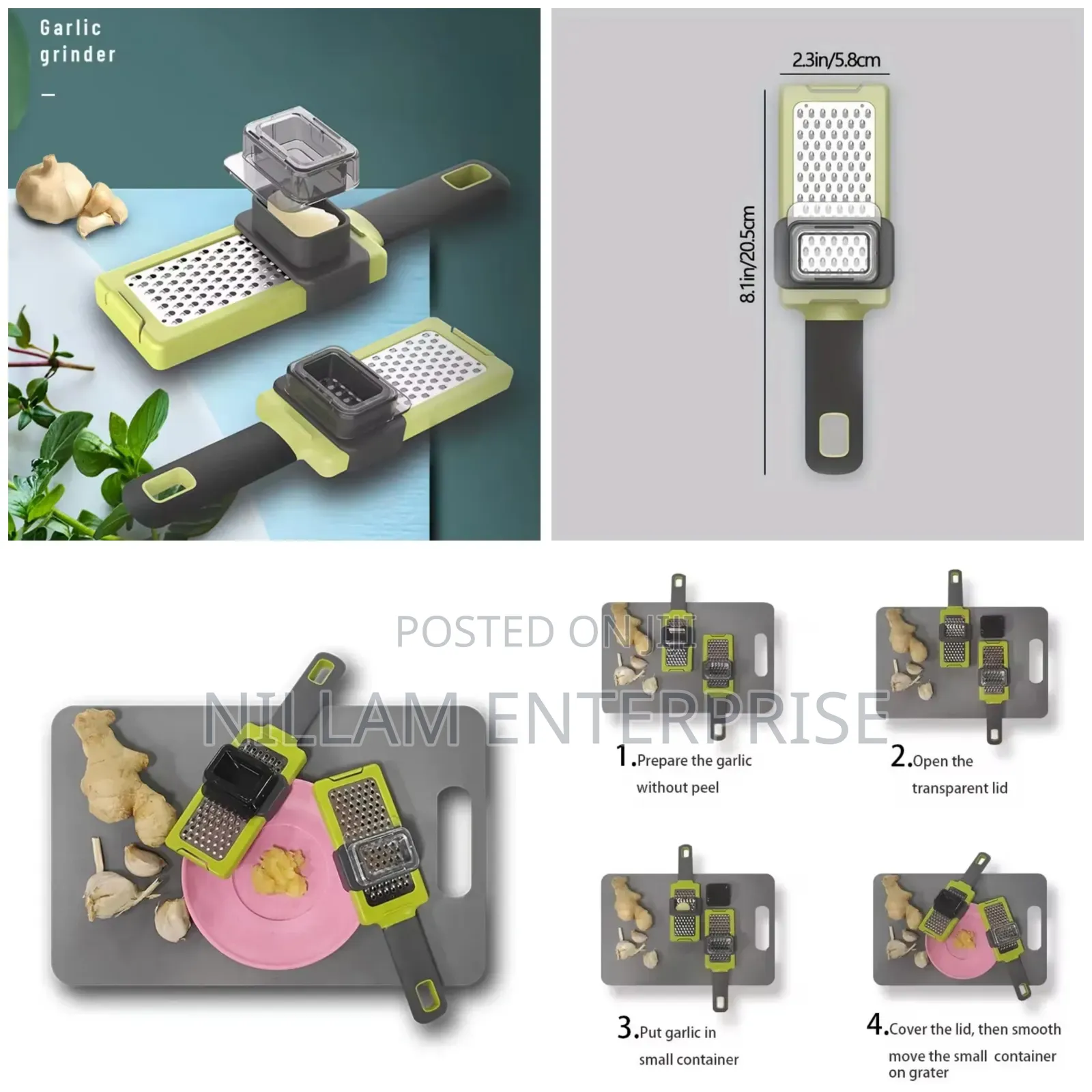 Multifunctional Manual Garlic Crusher Vegetable Cutter