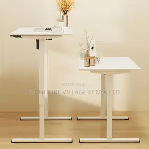 Office Desk:120cm Height-Adjustable Worktop With Steel Frame