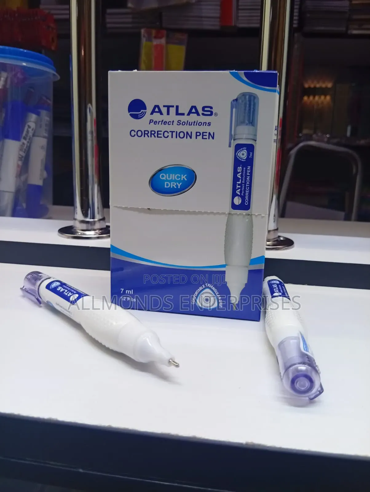 A Packet of Atlas Correction Pen 7ml(Quick Dry)-12 Pieces