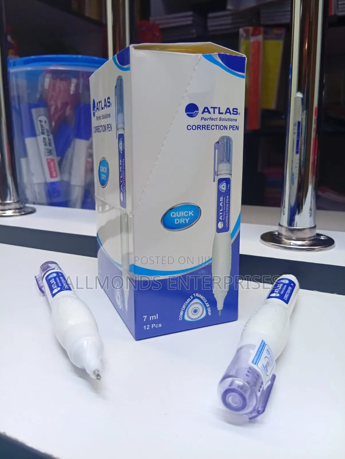 A Packet of Atlas Correction Pen 7ml(Quick Dry)-12 Pieces