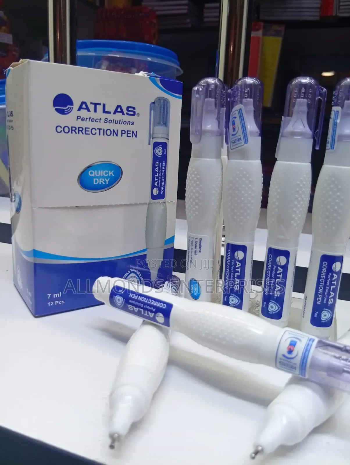 A Packet of Atlas Correction Pen 7ml(Quick Dry)-12 Pieces
