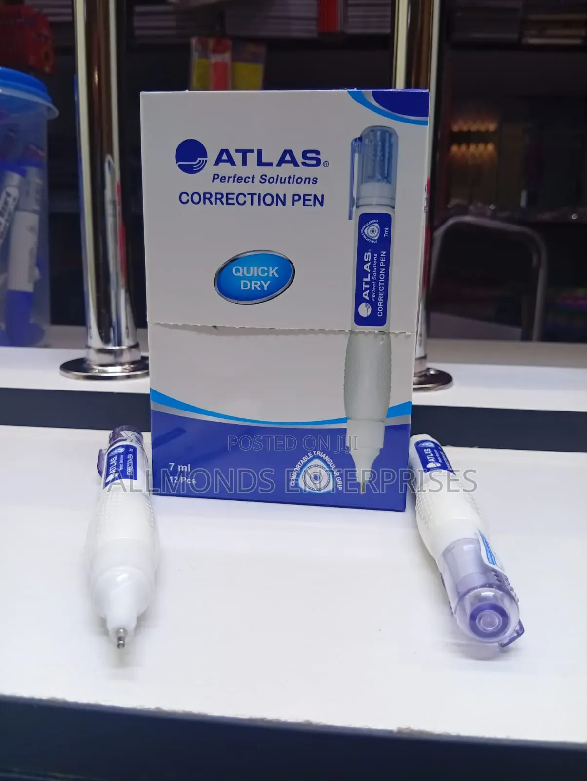 A Packet of Atlas Correction Pen 7ml(Quick Dry)-12 Pieces
