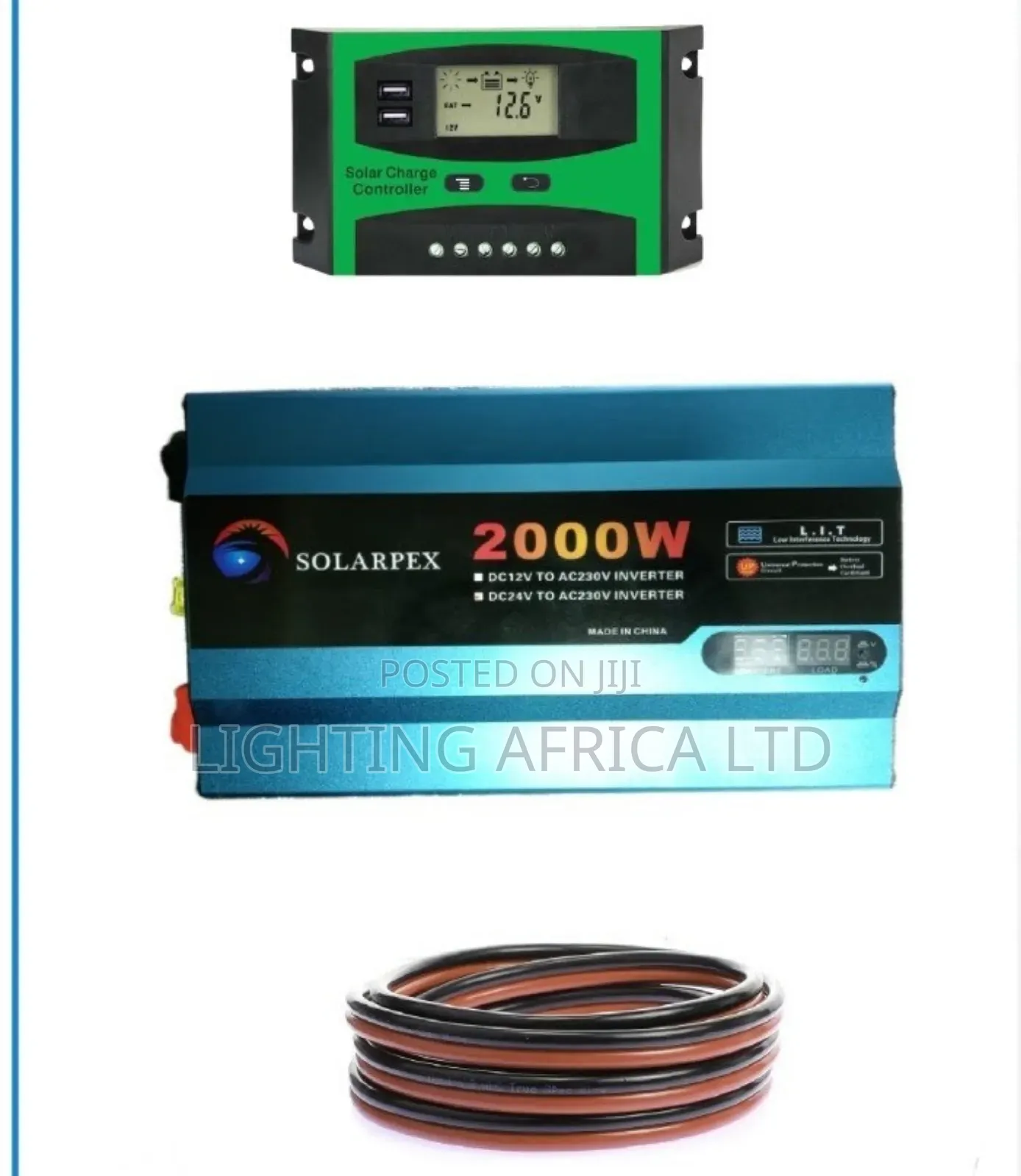 Heavy Duty Battery 200ah/20hr +600w Solar Panel Domestic Kit