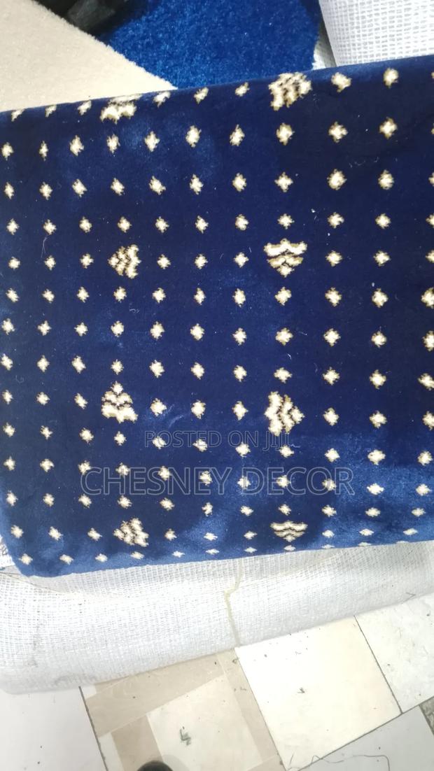 Firm 12mm Thick Blue Wall to Wall Carpets - main view