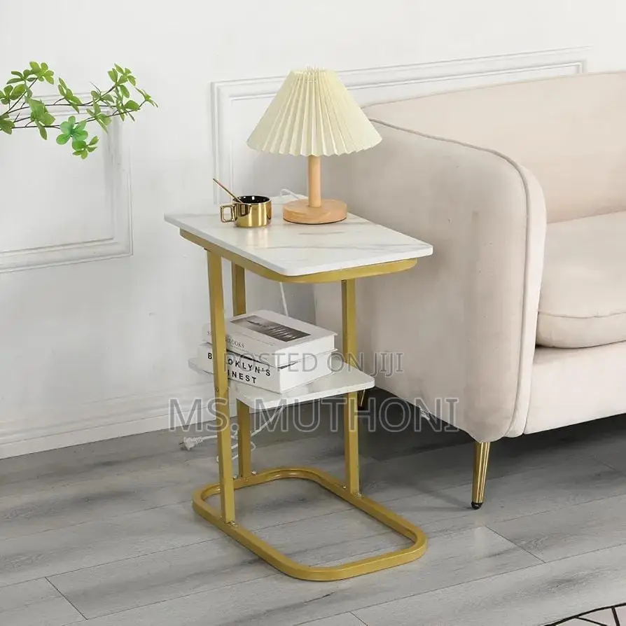 White /Gold High Quality Side Table