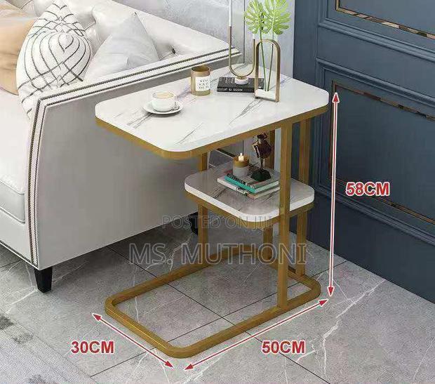 White /Gold High Quality Side Table - main view
