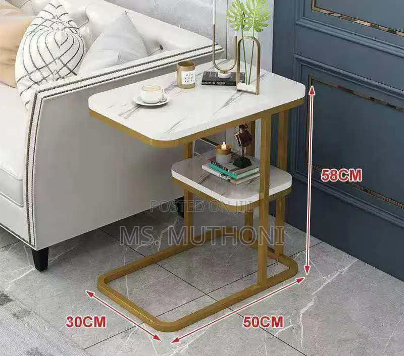White /Gold High Quality Side Table