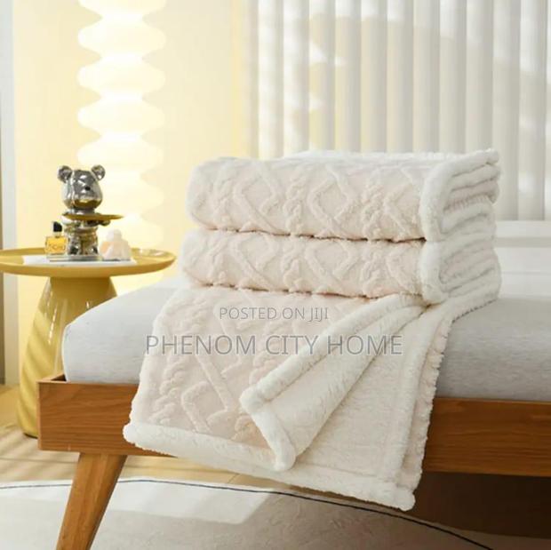 Cute Smooth Luxurious Cream White Sharper Fleece - main view