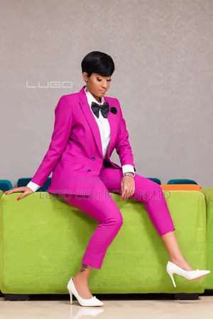 Ladies Pink Trouser Suit