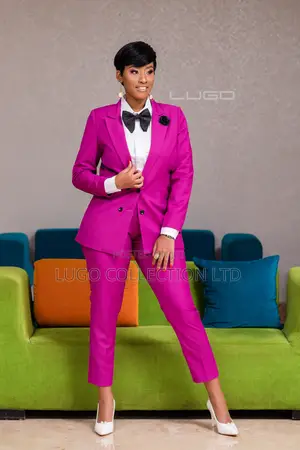 Ladies Pink Trouser Suit