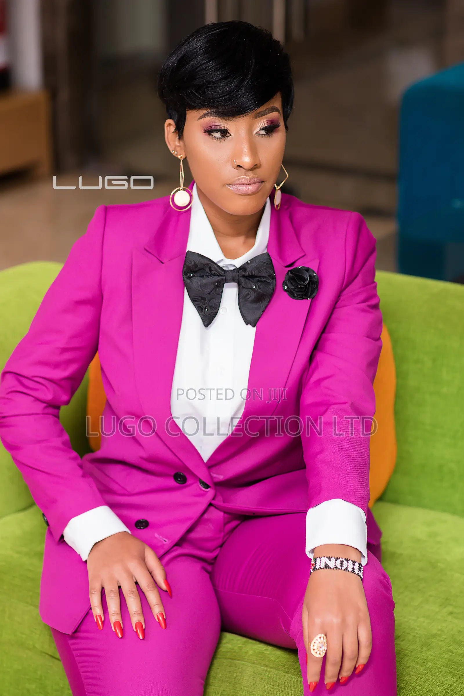 Ladies Pink Trouser Suit