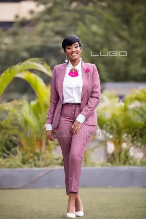 Women Pink Trouser Suit