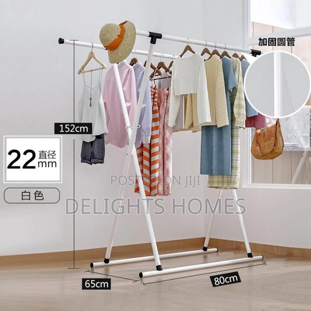 Simple Metal Iron Coat Clothes Rack - main view