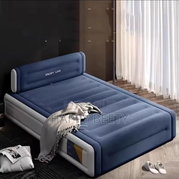 Big Size 203*152*46 Cm 5*6 Inflatable Airbed With Headrest - thumbnail 4