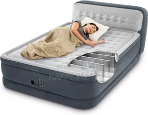 Intex Dura Beam Airbed , Electric Pump And Plush Headboard