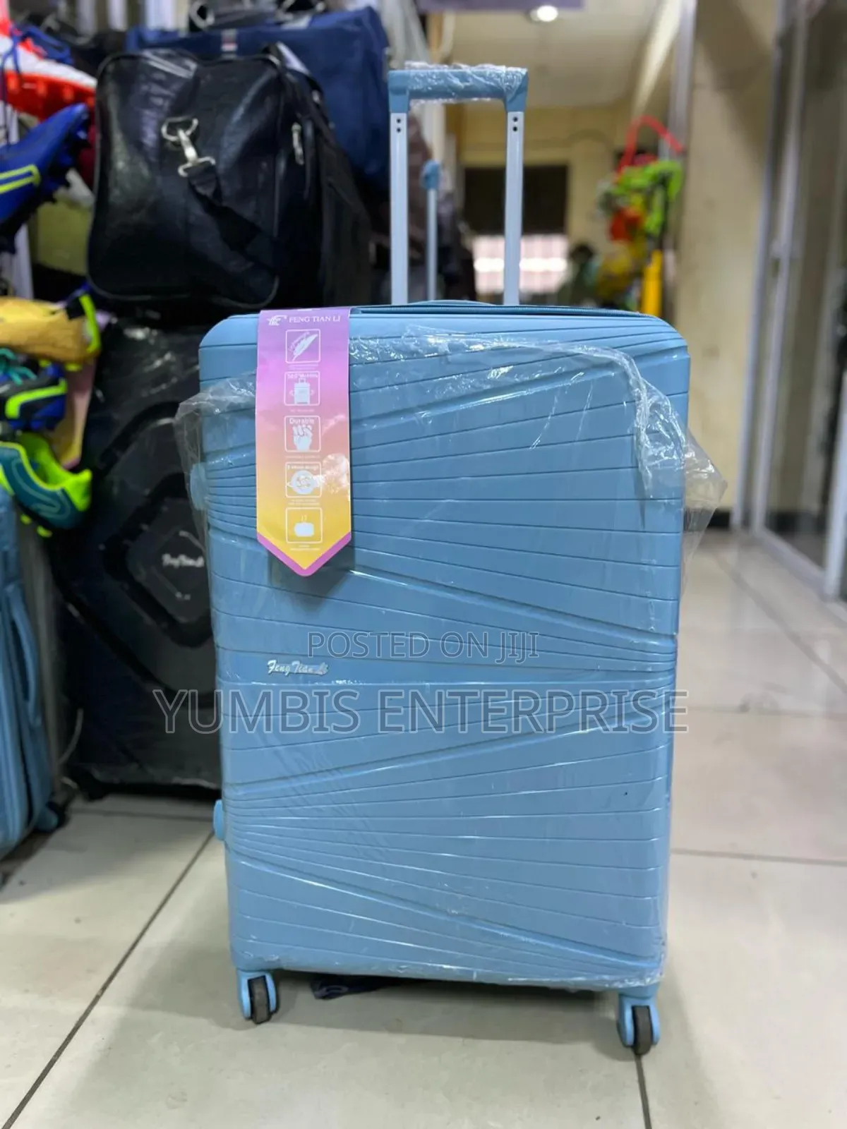 Sky Blue  Rubber Suitcase KSH 4500 for Large Size (72cm)