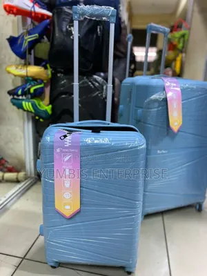 Small Blue Rubber Suitcase
