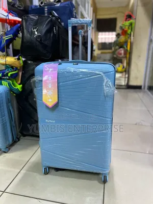 Small Blue Rubber Suitcase