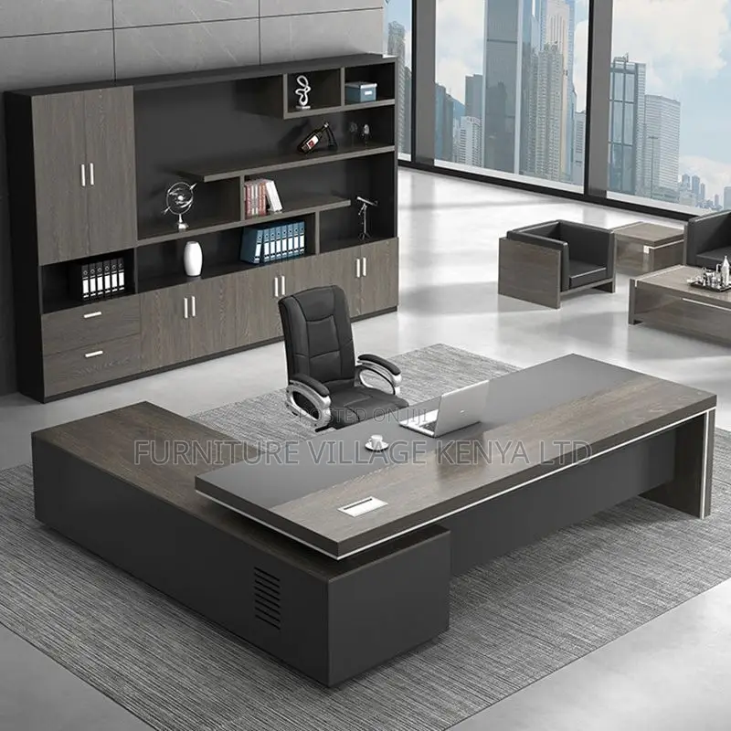Office Desk:1800mm Modern Office Desk With L-Corner Design