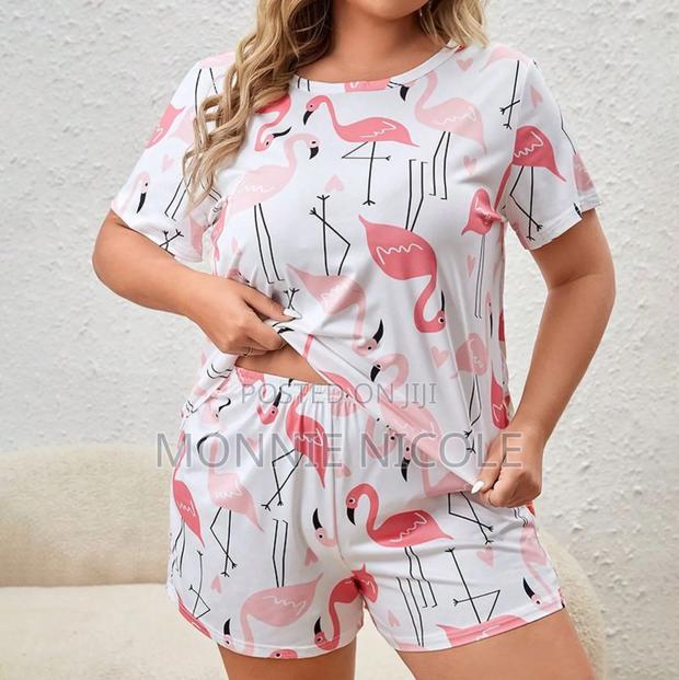 Plus Size Stylish Pajama Shorts - thumbnail 3