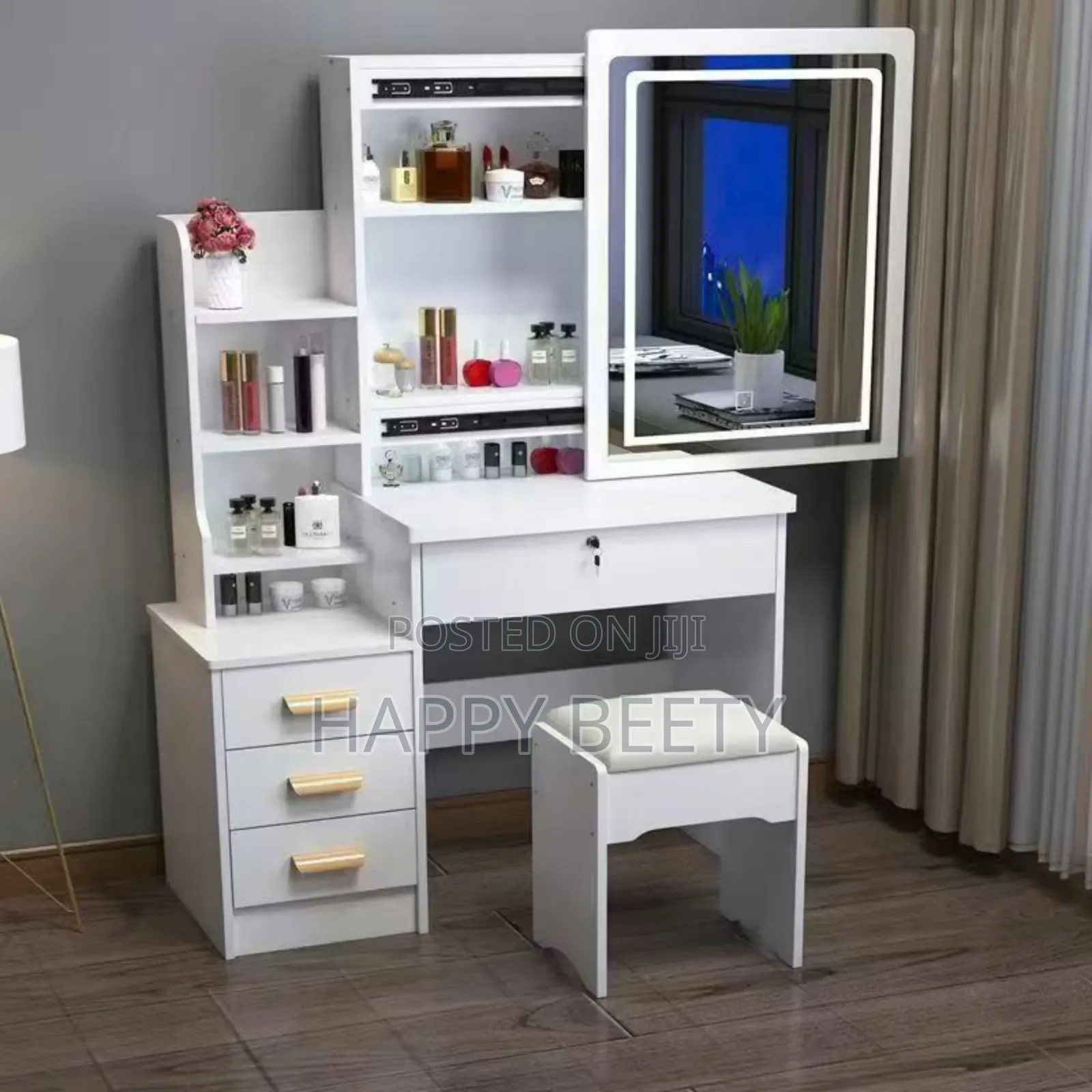 *New Dressing Table With Sliding Mirror and Light*