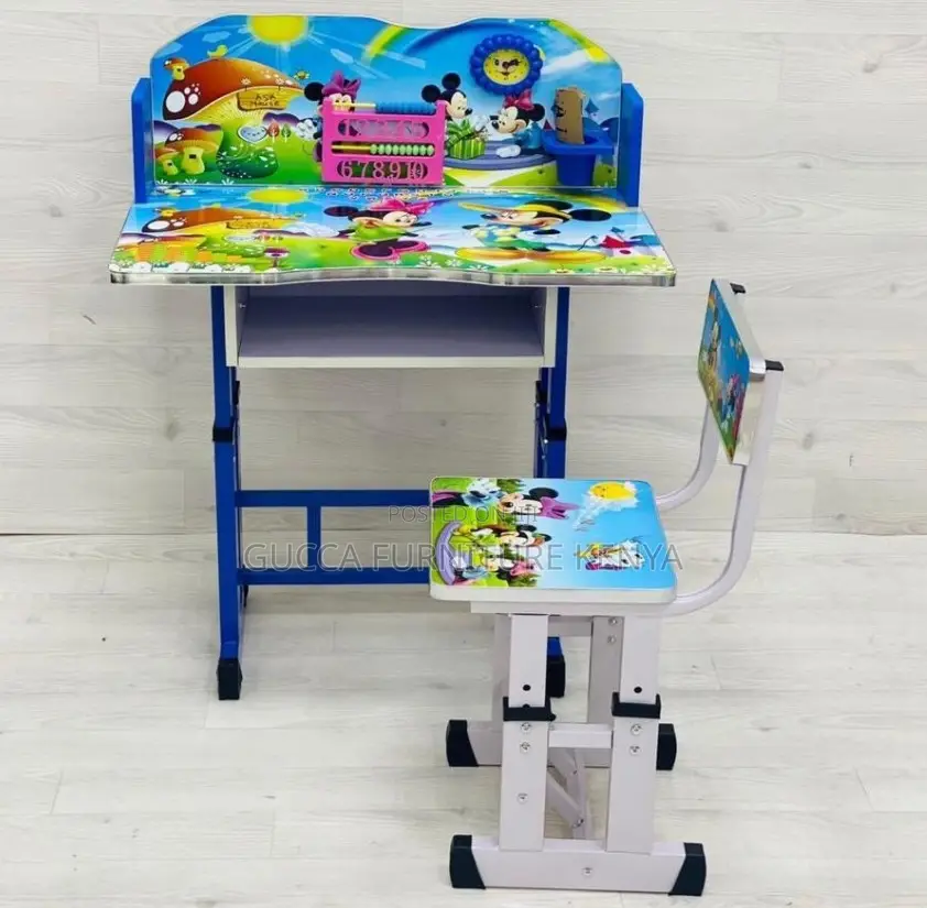 Kid's Furniture: Home Children Set With Mickey Print -Blue
