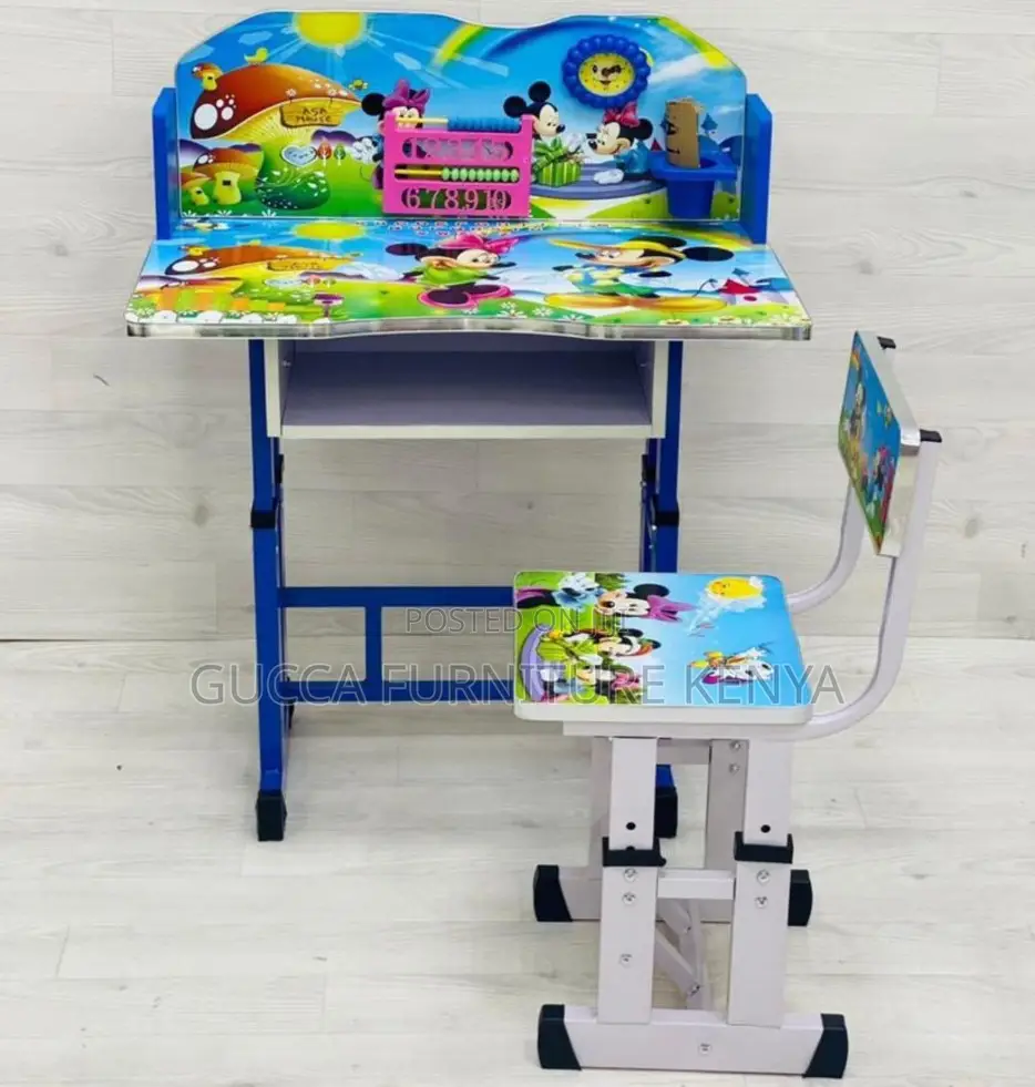 Kid's Furniture: Home Children Set With Mickey Print -Blue
