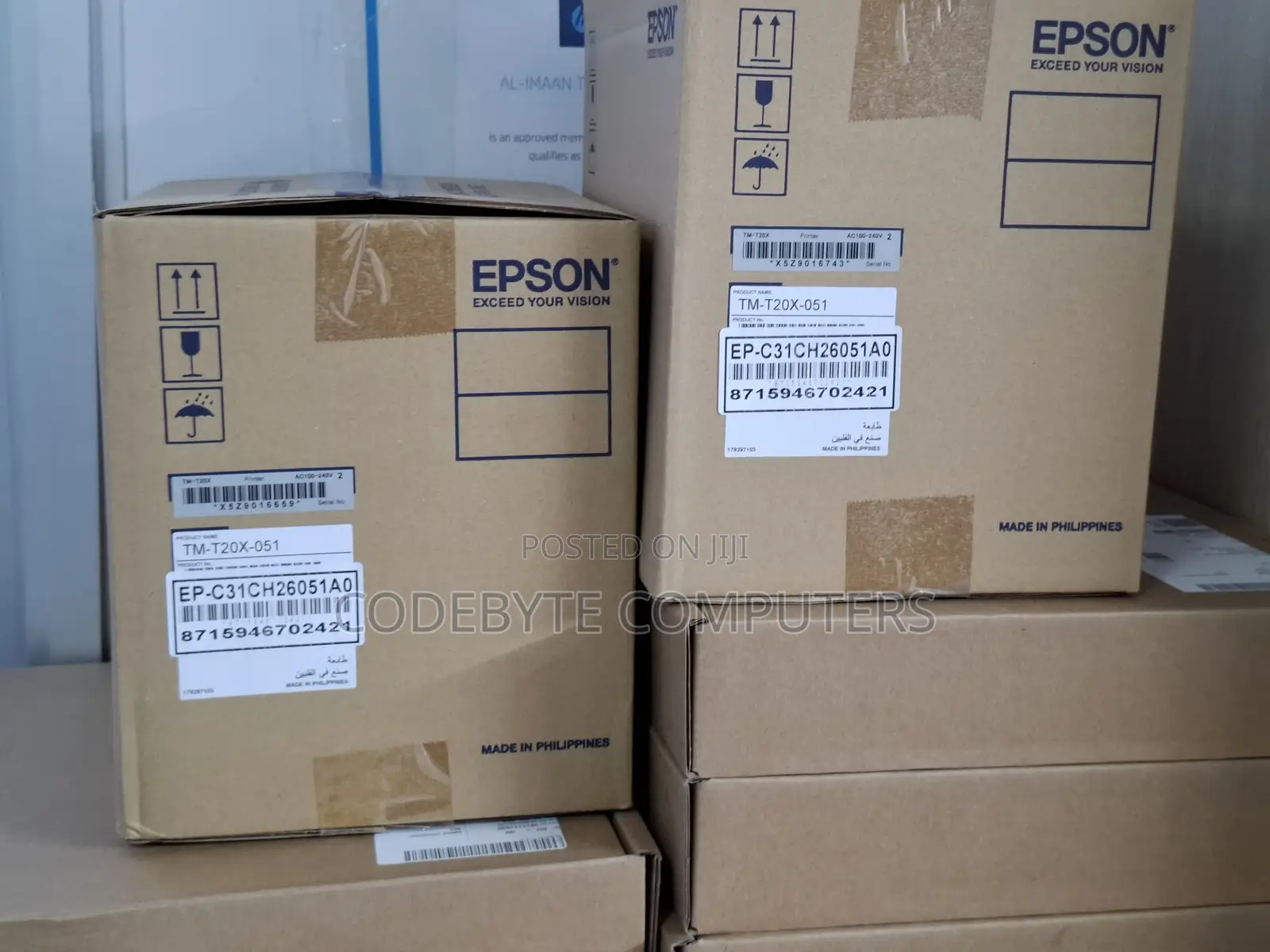 Epson Tm-t20x Thermal Receipt Printer Usb+Serial+Ethernet