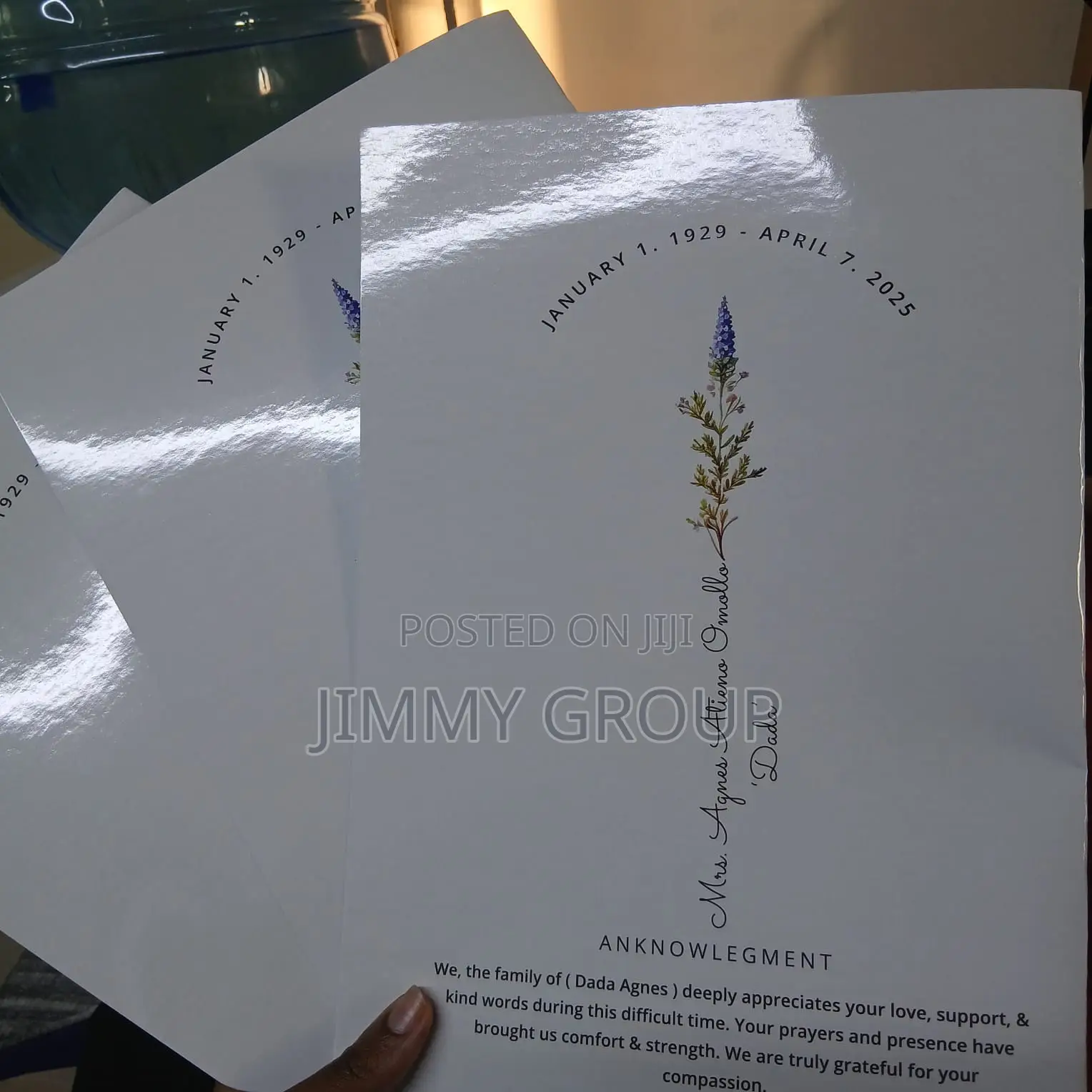 Funeral Program Design