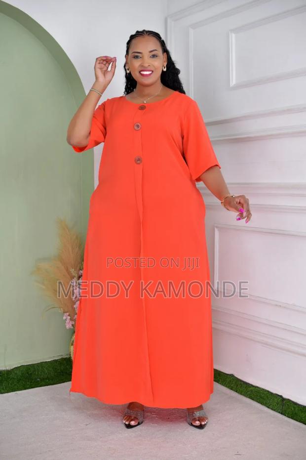 Orange Black Free Event Long Dress - main view