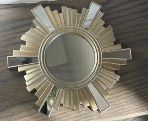 Sun Shape Gold or Silver Decor Mirror 25cm