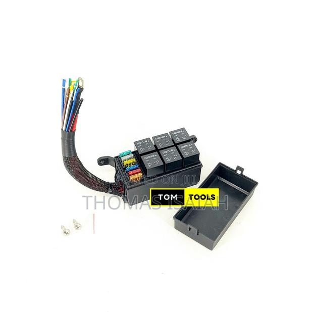 12v Fuse and Relay Box Pre-Wired With 6 Relays, 6 Blade Fuse