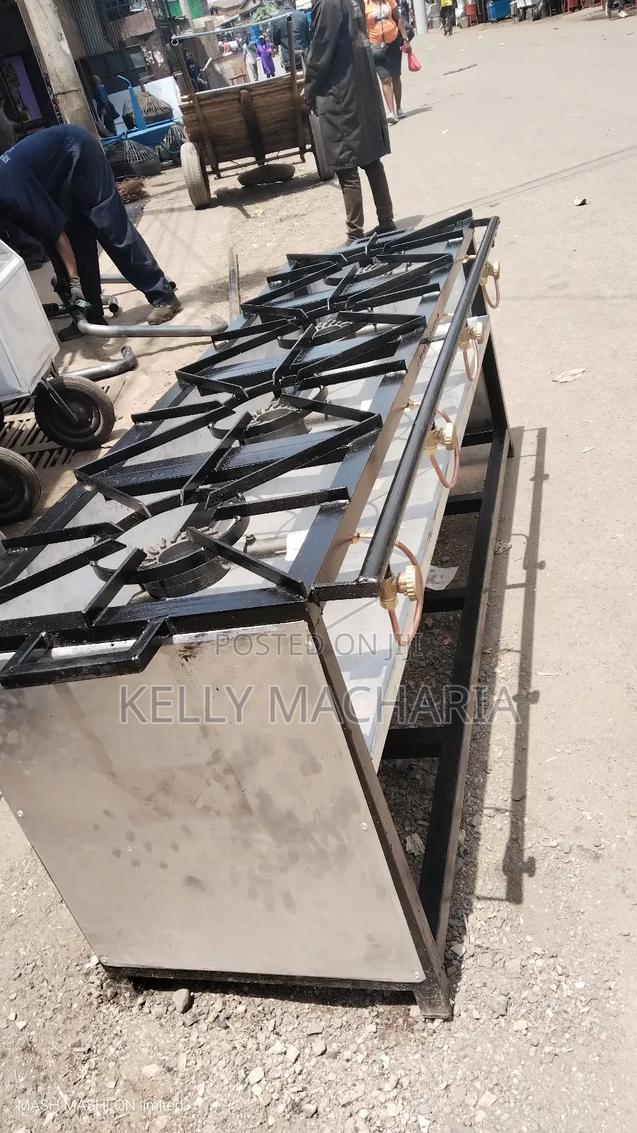 Commercial Sizes Closed Four Burner Gas Grill Jikos